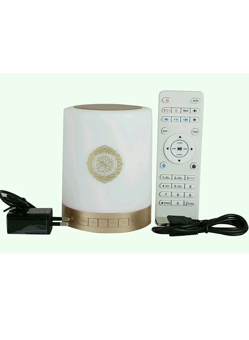 Sq112 Quran Smart Touch Led Lamp Bluetooth Speaker With Remote, Rechargeable Full Recitations Of FamoUS Imams And Quran Translation In Many Languages - Rgb - Image 2