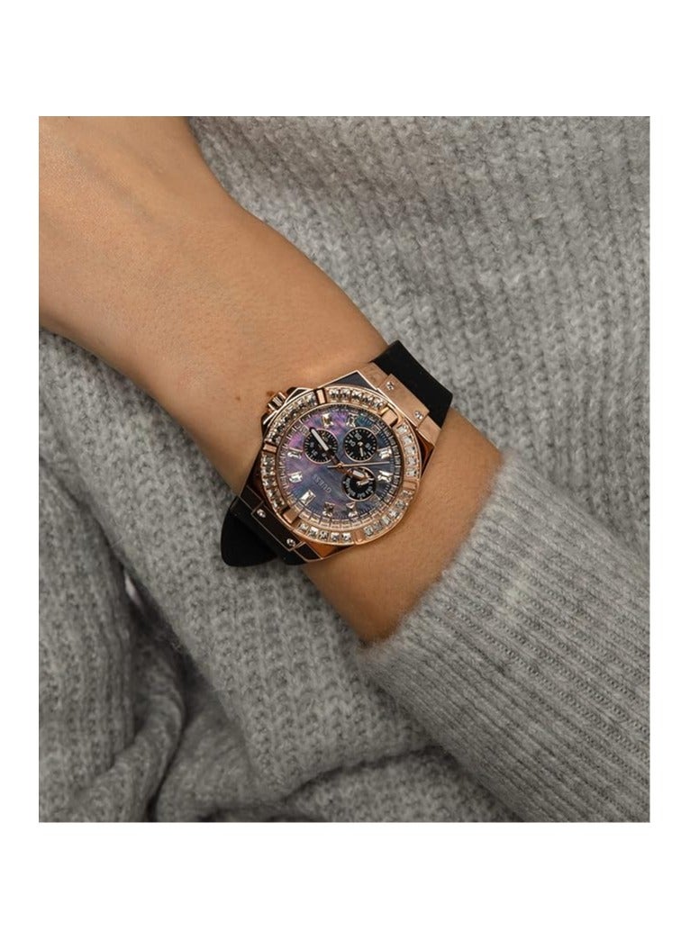 جس ساعة جيس فينوس للنساء بسوار من السيليكون باللون الأسود GW0118L2 - Image 5