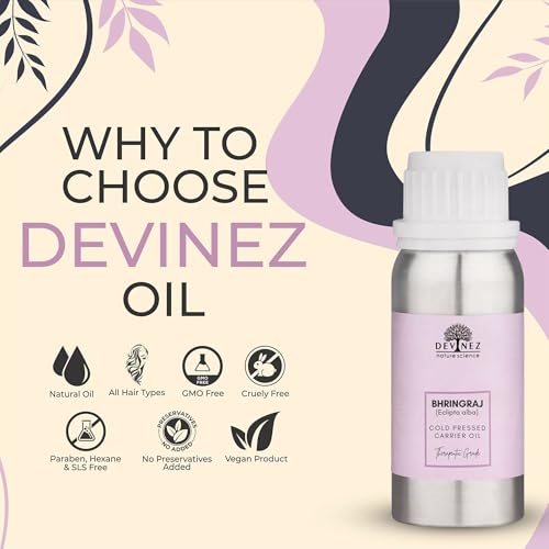 Devinez Bhringraj, Keshraj Oil (Cold Pressed) 100ml - 100% Pure & Natural (Eclipta Alba) in Aluminum Bottle for Intense Hair Care, Scalp Massage & DIY Hair Masks - Traditional Ayurvedic Herb - Image 2
