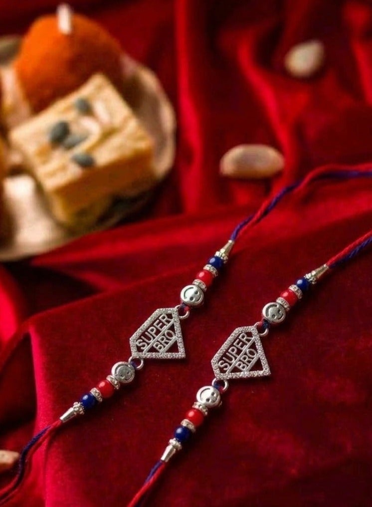 Kannan Jewels Kannan Premium Handcrafted 925 Silver Super Bro Design Rakhi- 41 cm - Image 1