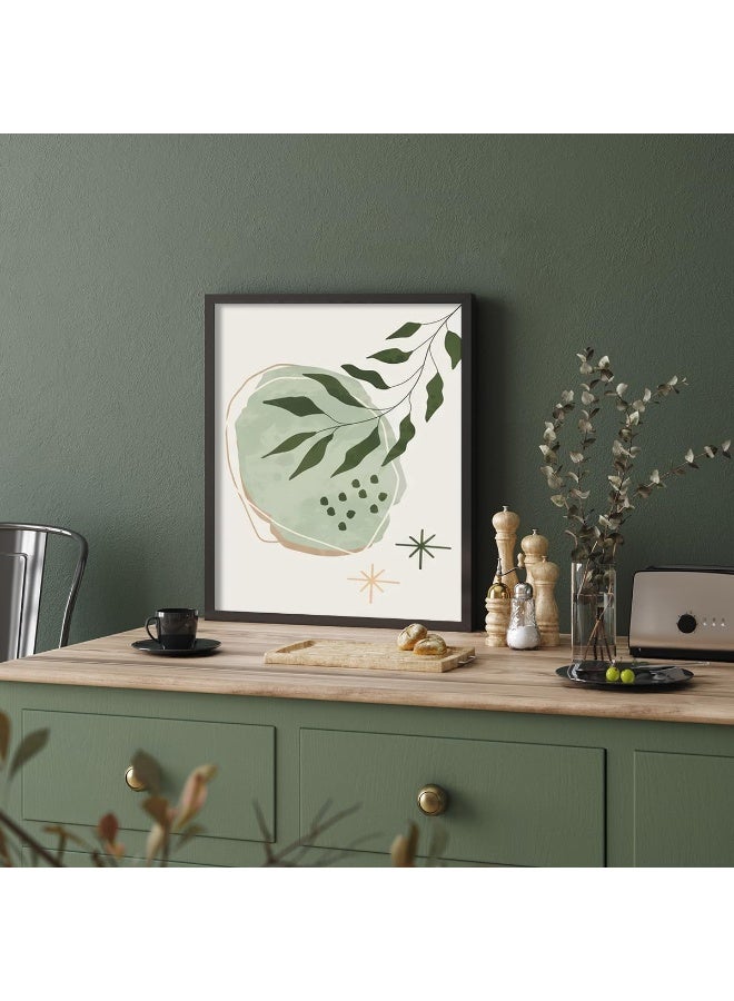 Bukela 6Pcs Unframed Sage Green Boho Geometric Canvas Wall Art, 8x10 Inch Abstract Art Poster Home Decor for Bedroom Living Room Office - Image 5