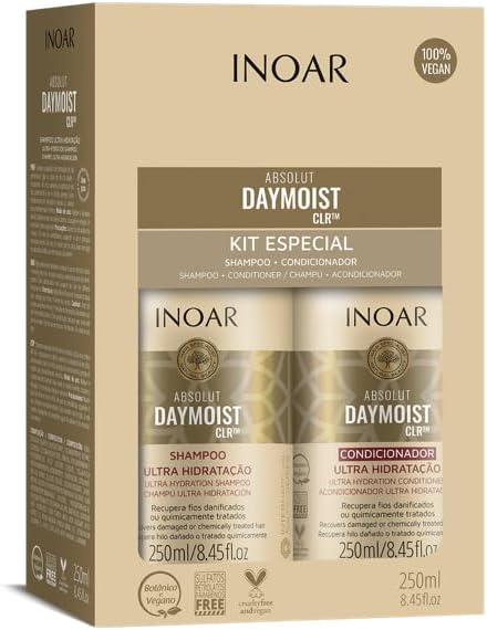 NOAR Absolut DayMoist CLR Shampoo Conditioner Set Preserves Color and Shine Hair Treatment for Damaged Hair Vegan Product Designed for Men and Women 2 Bottles 85 oz each