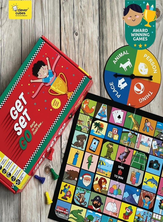 Clever Cubes Get Set Go | Interactive Family Board Game | 3 4 5 6 Years Old Girls Boys | Categorisation Language Development | Early Learning Activity | Multiplayer | Name Place Animal Thing | - Image 2