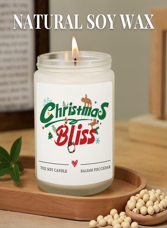 Hakumata Christmas Candles Decorations, Christmas Gifts for Women Men - Balsam Fir & Cedar Scented, Holiday Winter Xmas Candles Gifts for Mom, Dad, Wife, Husband, Teacher, Coworker, Stocking Stuffers - Image 4