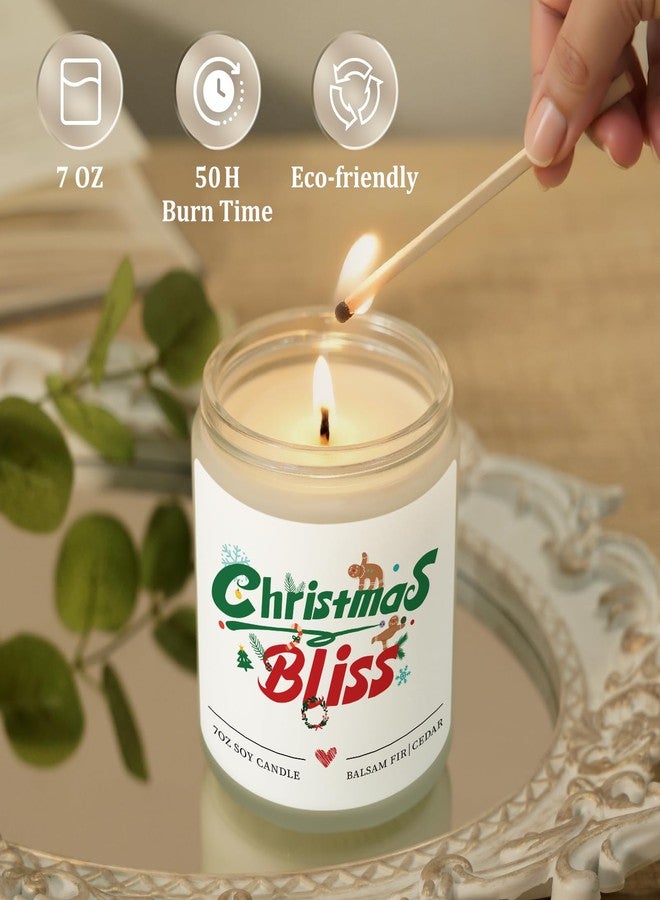 Hakumata Christmas Candles Decorations, Christmas Gifts for Women Men - Balsam Fir & Cedar Scented, Holiday Winter Xmas Candles Gifts for Mom, Dad, Wife, Husband, Teacher, Coworker, Stocking Stuffers - Image 5