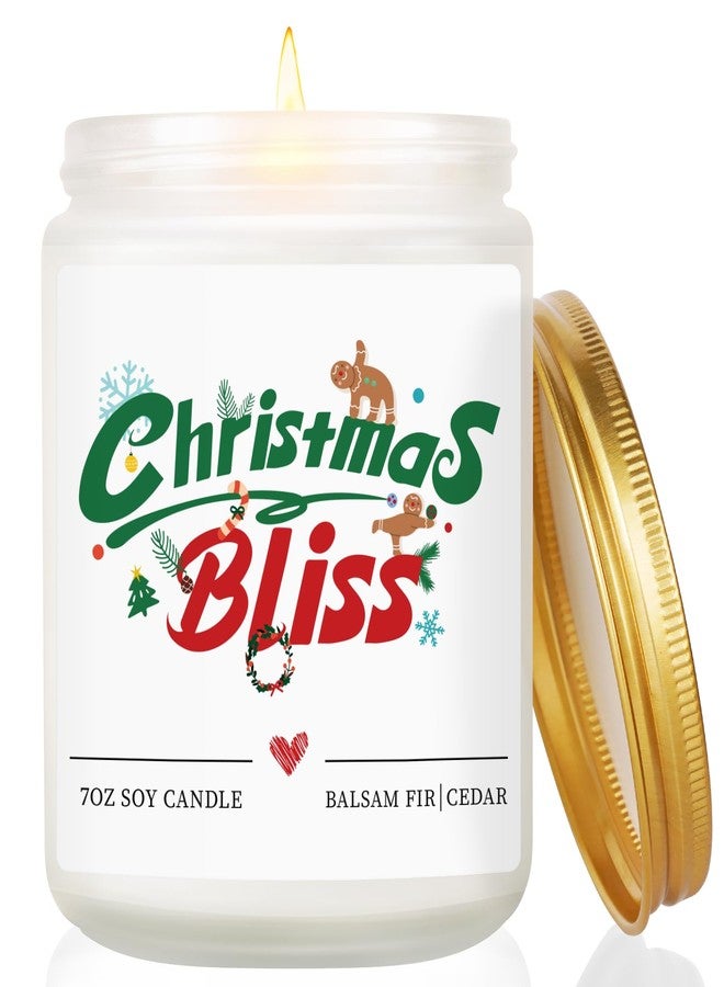 Hakumata Christmas Candles Decorations, Christmas Gifts for Women Men - Balsam Fir & Cedar Scented, Holiday Winter Xmas Candles Gifts for Mom, Dad, Wife, Husband, Teacher, Coworker, Stocking Stuffers - Image 1