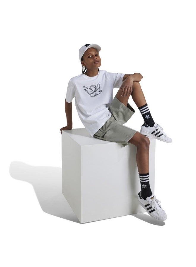 Adidas GRAPHIC TEE White Originals Kids T-SHIRTS - Image 3