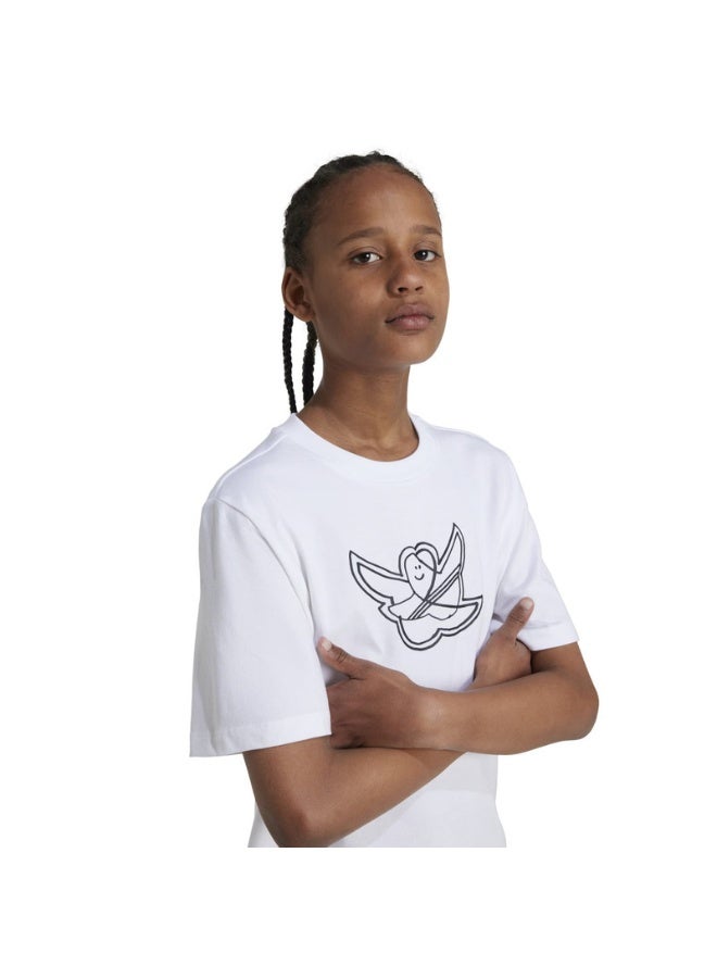 Adidas GRAPHIC TEE White Originals Kids T-SHIRTS - Image 5