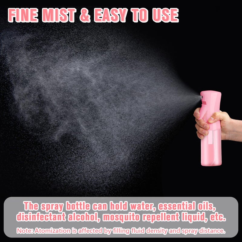 Leaflai Spray bottles, Spray Water Bottle Fine Mist Refillable, Continuous Spray Bottle for Hair, Skin Care, Planting, Showering Pets, Travel, Cleaning & Home (Pink) - Image 3