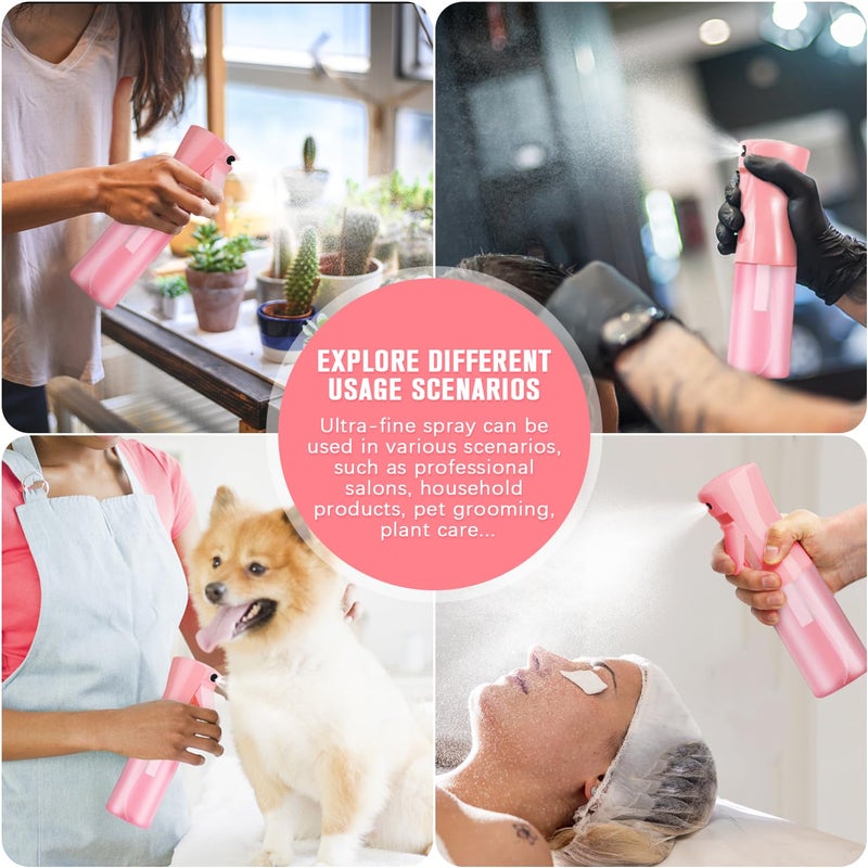 Leaflai Spray bottles, Spray Water Bottle Fine Mist Refillable, Continuous Spray Bottle for Hair, Skin Care, Planting, Showering Pets, Travel, Cleaning & Home (Pink) - Image 5
