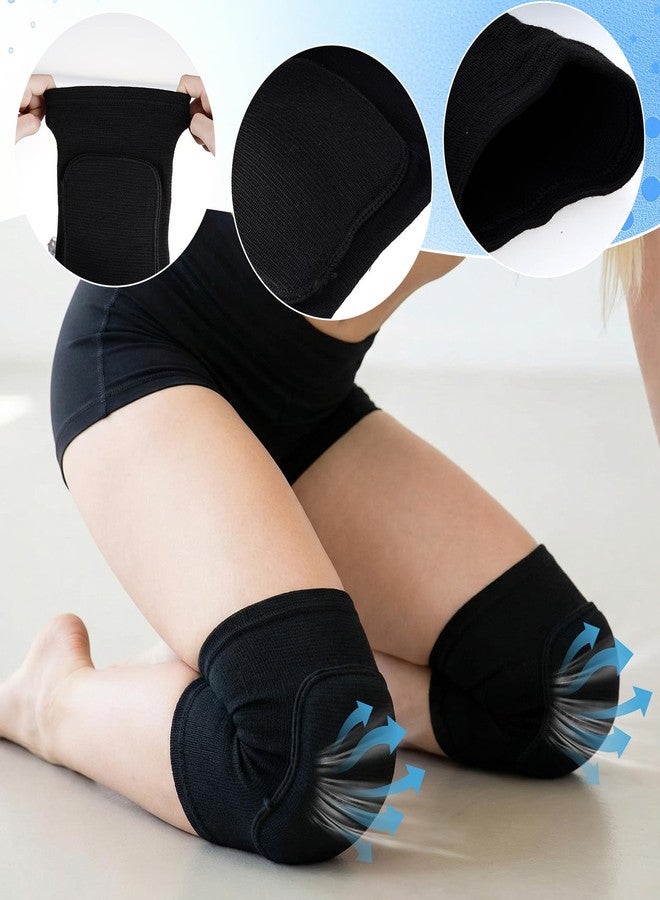 Sucrain 2 Pairs Knee Pads, Soft Breathable Knee Pads for Men Women Knees Protective, Knee Brace for Volleyball Football Basketball Cheerleading Dance Yoga Tennis Running Cycling Workout Climbing - Image 4