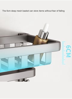 Joybos Towel Rack Bathroom Punch-Free Bathroom Storage Rack Integrated Rack Toilet Toilet Kit Bath Towel Rack 50cm*20cm*6cm Grey  - Image 5