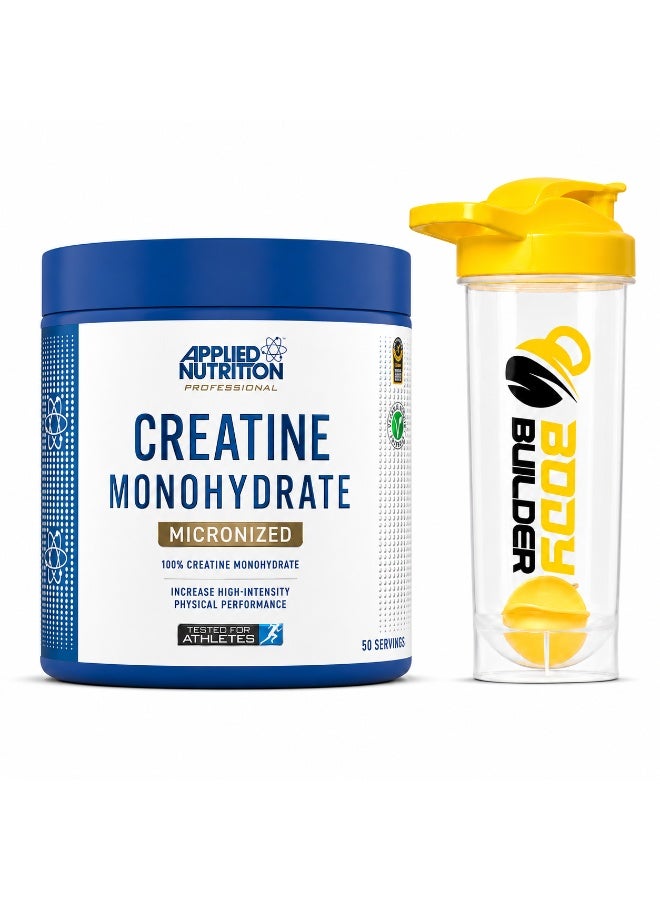 Applied Nutrition Creatine Monohydrate Micronized Powder 250g Unflavored, Vegan Sports Nutrition Supplement, Sugar Free, Fat Free, Gluten Free, Lactose Free, Soy Free, No Artificial Flavors Or Colors - Image 1