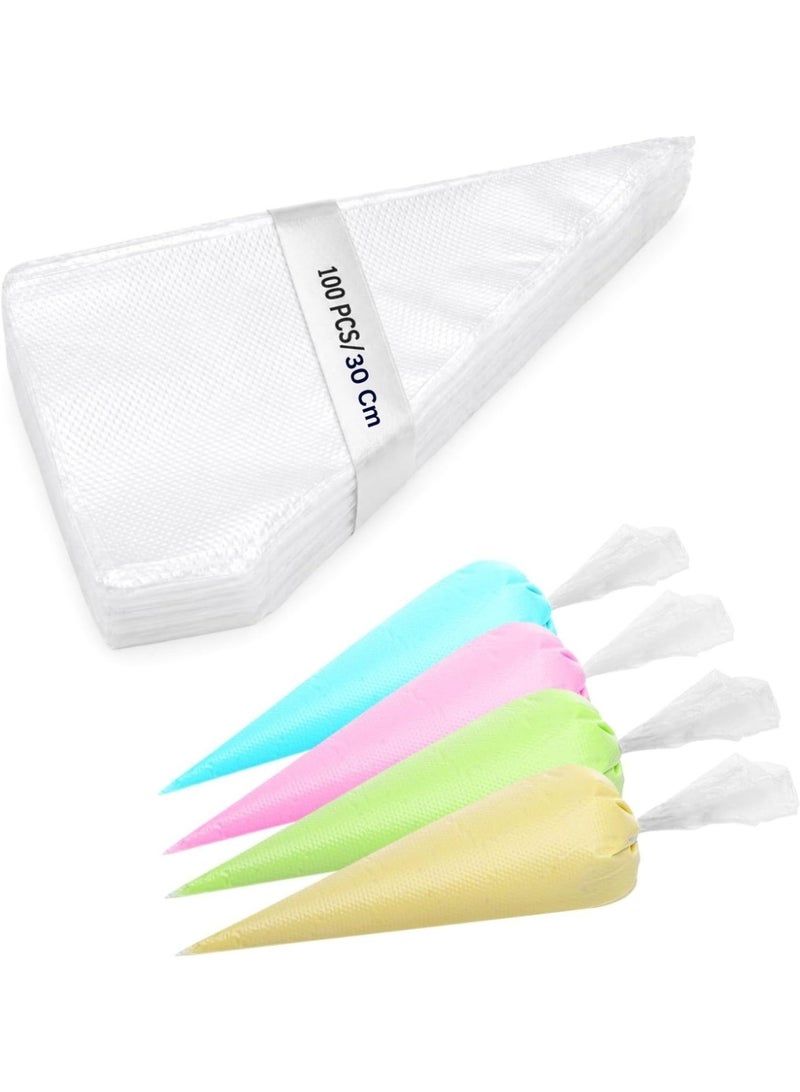 Cake Decorating Bags Disposable 30 Cm Extra Thick Clear 100 Pcs - Image 1