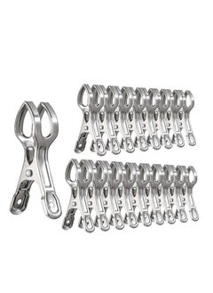 Oasisgalore 18 Packs Beach Towel Clips Pool Cover Beach Chair Clips Clothespins Peg Clamps for Chairs,Cruise,Boat  - Image 1