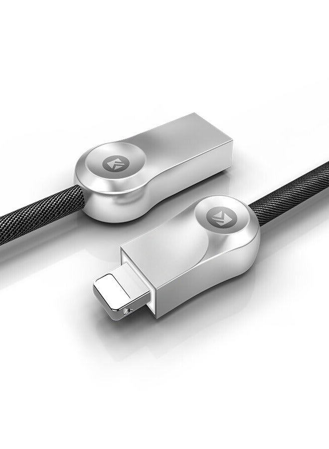 F&V USB data charger cable for mobile phone nylon braided 1 meter Red color - Image 2