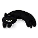 Furvana UShaped Cat Plush Pillow Cute Plushies 20 Ultrasoft Cat Stuffed Animal Birtday Gift Black - Image 2