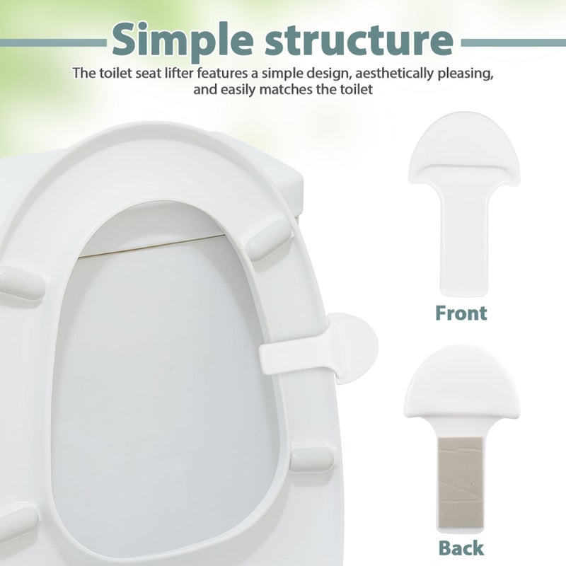Self Adhesive Toilet Seat Lifter Tabs 2 Pack For Easy Hygienic Lid Handling - Image 4