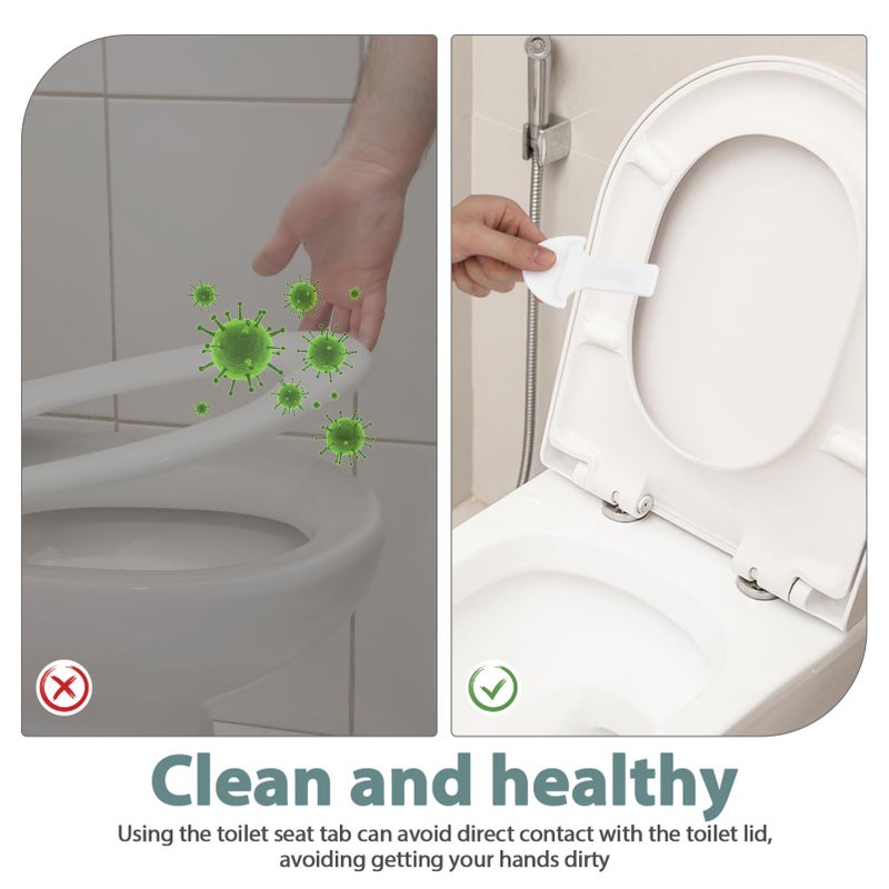 Self Adhesive Toilet Seat Lifter Tabs 2 Pack For Easy Hygienic Lid Handling - Image 5