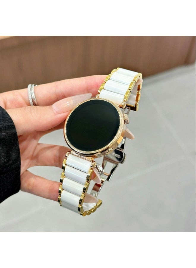 NIBEMINENT Huawei Watch GT5 Pro 18mm Stainless Steel Ceramic Strap  - Image 1