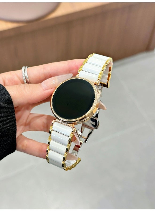 NIBEMINENT Huawei Watch GT5 Pro 18mm Stainless Steel Ceramic Strap  - Image 2