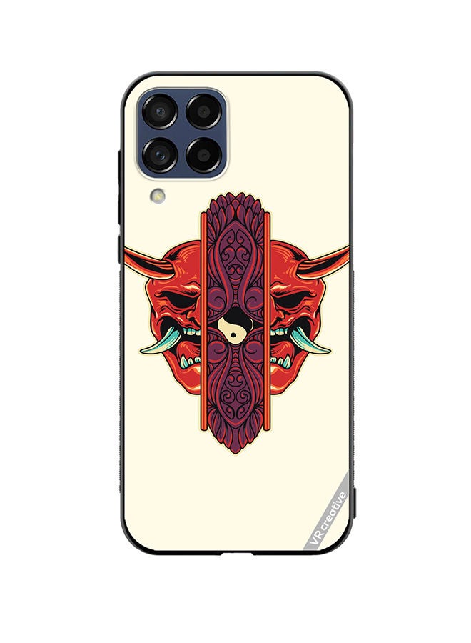 VR CREATIVE Protective Case Cover For Samsung Galaxy M33 Oni Mask Ornament Design Multicolour - Image 1