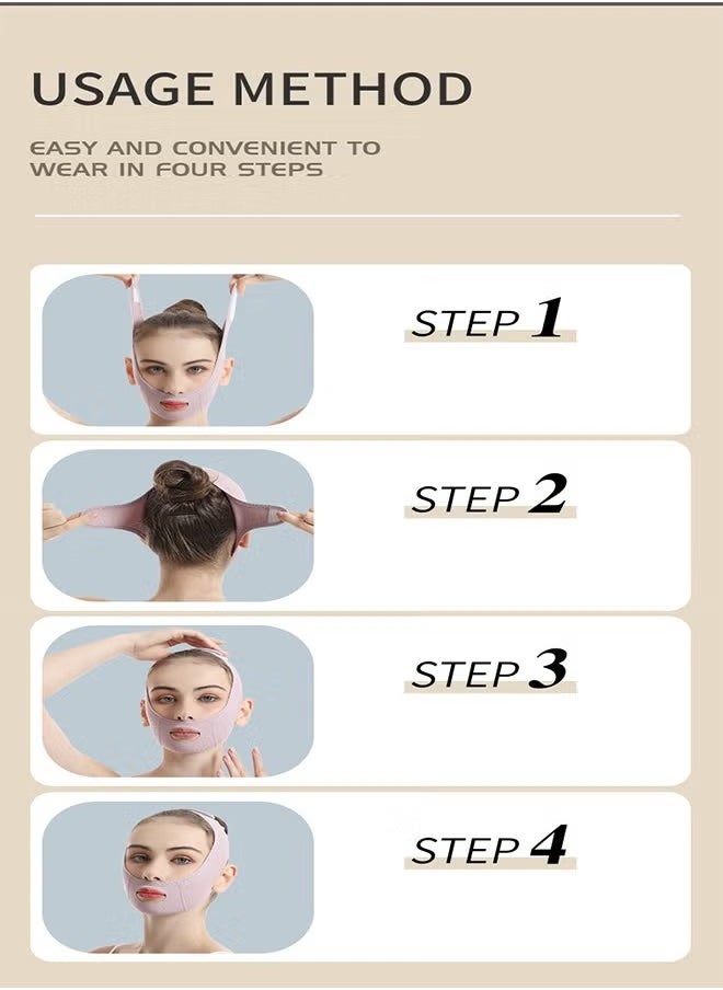 BEUTPATER Double Chin Reducer,V Line Mask Face Lifting Strap,Face Lift Chin Strap Sculpting Tool,Reusable Face Shaper and Lifting Belt,Chin Up Eliminator,Exclusive Formula For Efficient Improvement(Purple)  - Image 3