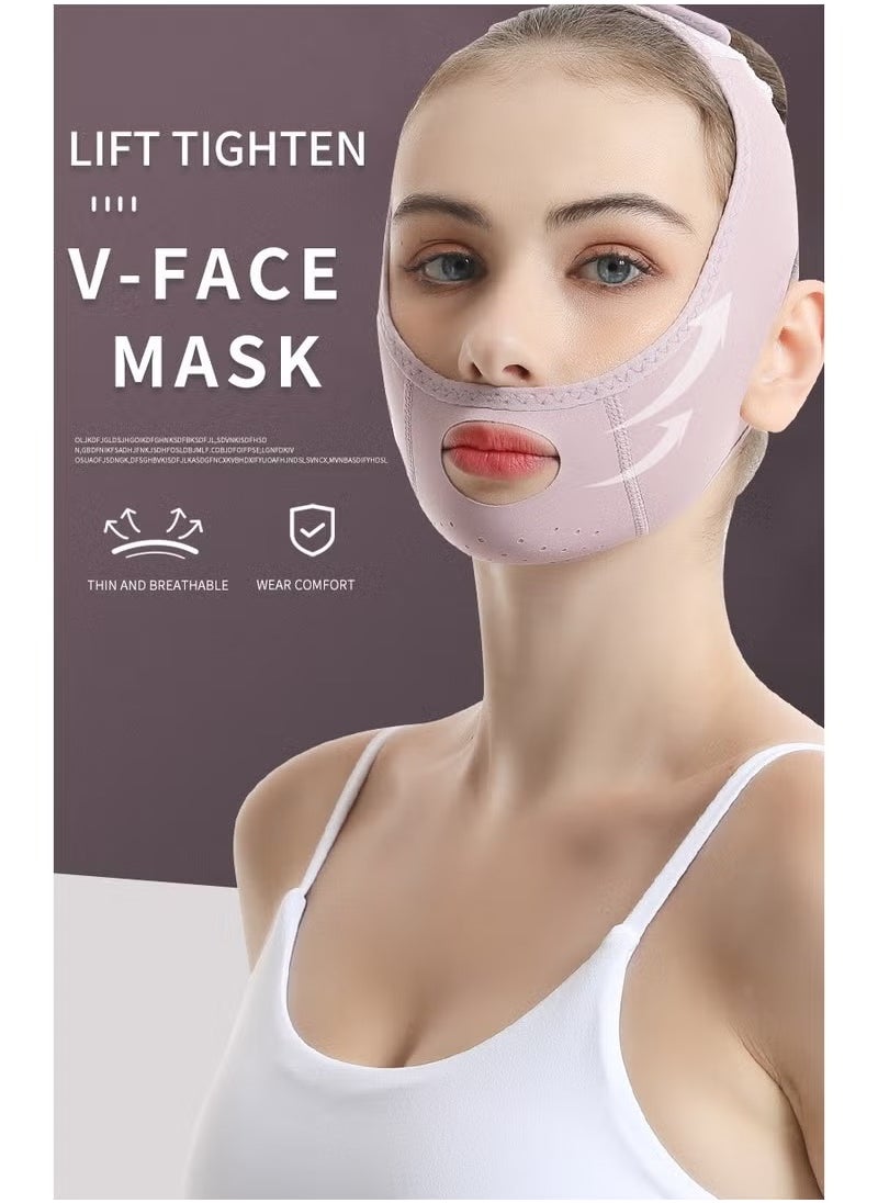 BEUTPATER Double Chin Reducer,V Line Mask Face Lifting Strap,Face Lift Chin Strap Sculpting Tool,Reusable Face Shaper and Lifting Belt,Chin Up Eliminator,Exclusive Formula For Efficient Improvement(Purple)  - Image 4