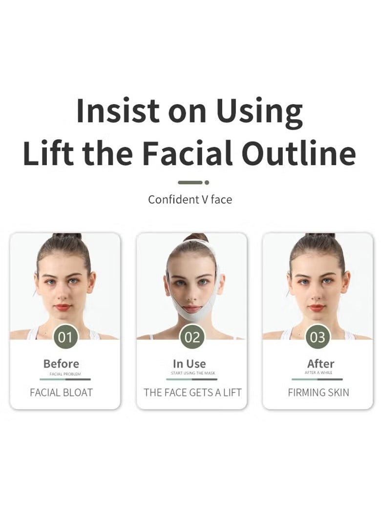 Double Chin Reducer,V Line Mask Face Lifting Strap,Face Lift Chin Strap Sculpting Tool,Reusable Face Shaper and Lifting Belt,Chin Up Eliminator,Exclusive Formula For Efficient Improvement(Purple)