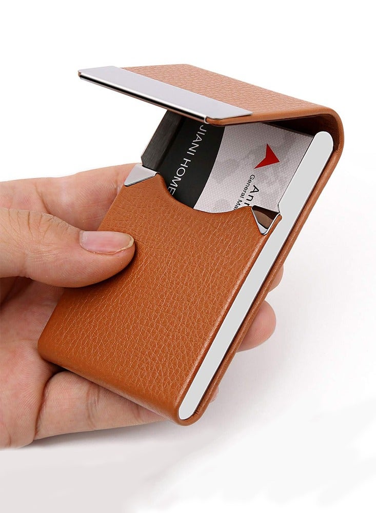 JOYBOS صندوق معدني لبطاقات العمل، حامل بطاقات عمل رفيع للغاية، مشبك حقيبة بطاقات، حامل بطاقات عمل احترافي مع إغلاق مغناطيسي - Image 1