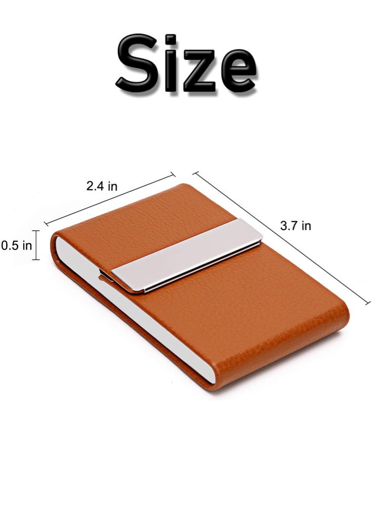 JOYBOS صندوق معدني لبطاقات العمل، حامل بطاقات عمل رفيع للغاية، مشبك حقيبة بطاقات، حامل بطاقات عمل احترافي مع إغلاق مغناطيسي - Image 2