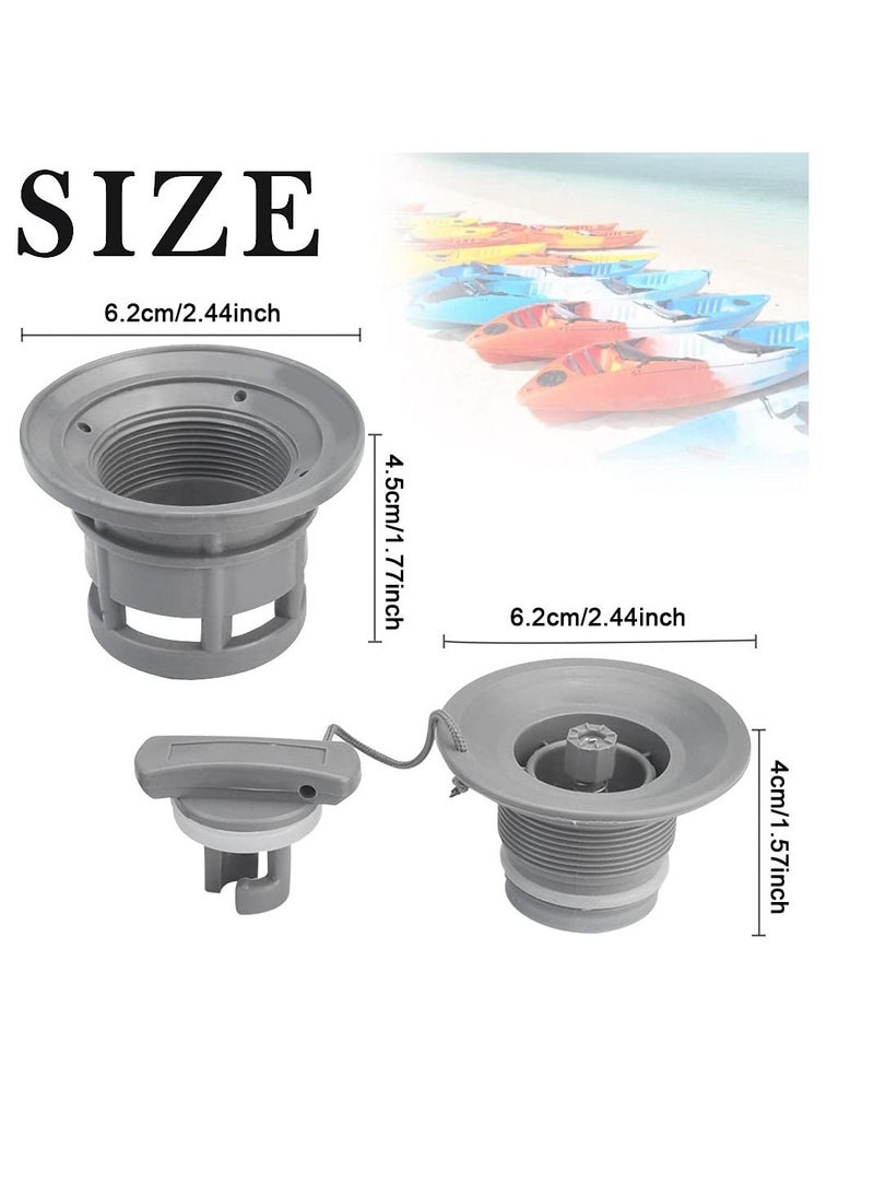 Inflatable Boat Air Valve, Kayak 8 Teeth Air  Valve PVC Boat Valve Air Gas Valve Cap Replacement Inflatable Valve Replacement , Kayak Air Valve Adapter, Suitable  for Inflatable Boat Dinghy Kayak Cano - Image 2