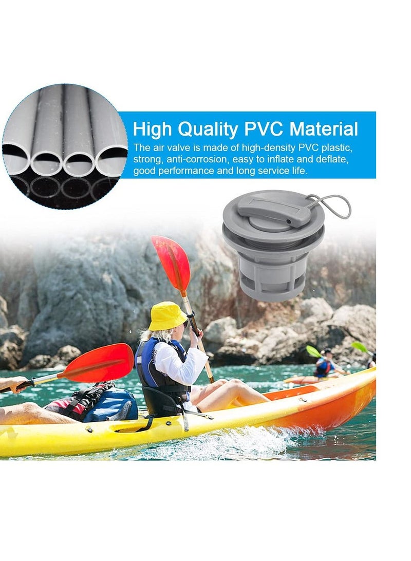 Inflatable Boat Air Valve, Kayak 8 Teeth Air  Valve PVC Boat Valve Air Gas Valve Cap Replacement Inflatable Valve Replacement , Kayak Air Valve Adapter, Suitable  for Inflatable Boat Dinghy Kayak Cano - Image 4
