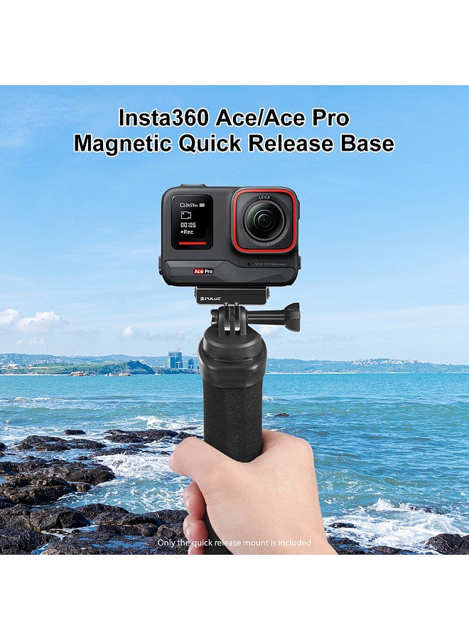 PULUZ Magnetic Quick Release Mount for Sports Camera Magnetic Adapter Mount Aluminum Alloy Replacement for Insta360 Ace/ Ace Pro  - Image 3