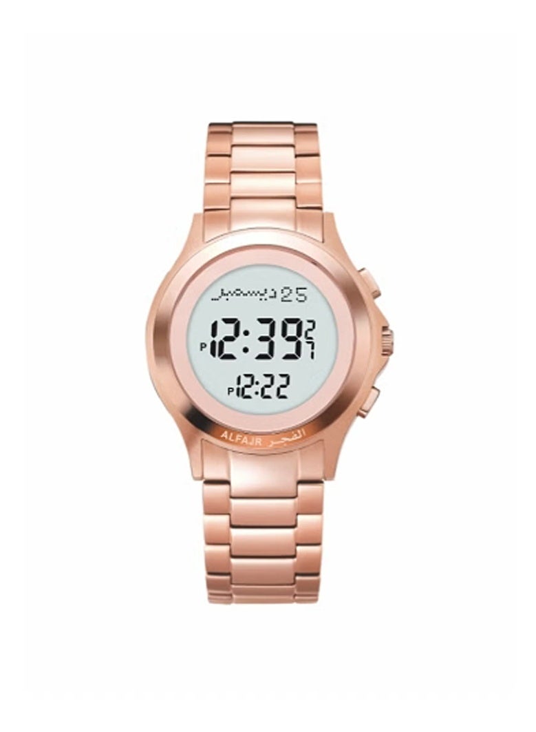 الفجر ساعة الفجرمان الرقمية المقاومة للماء - 35 ملم - الذهب الوردي WR-02RW