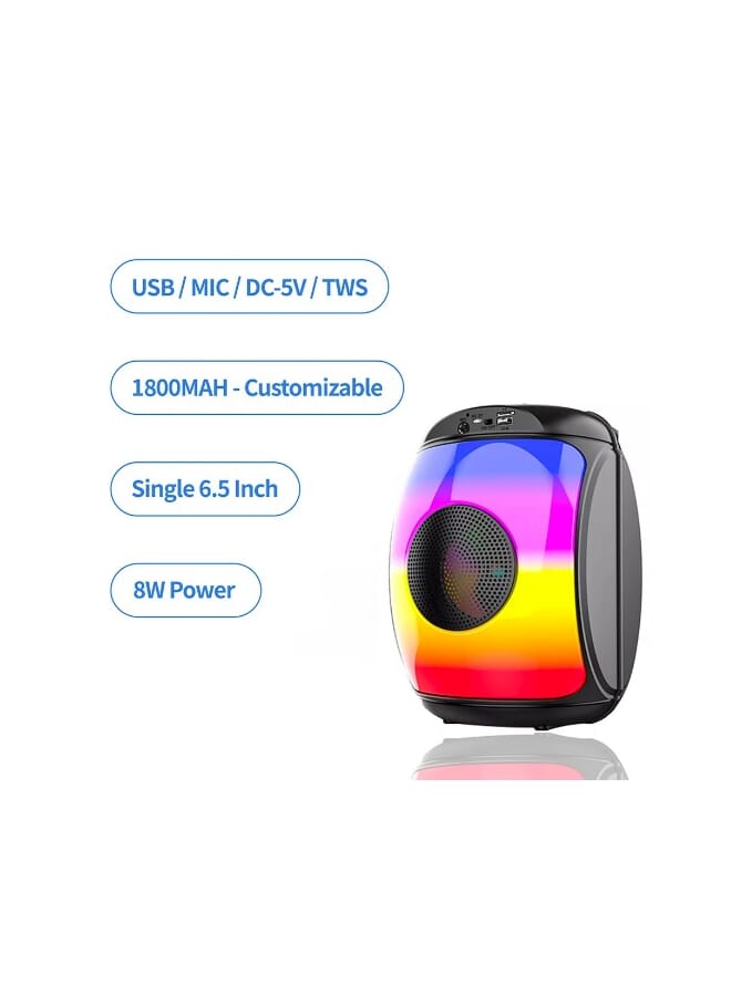 ZQS8212 40W RGB Light Outdoor Portable DJ Stage Party Karaoke Super Bass Trolley Subwoofer Woofer Speaker