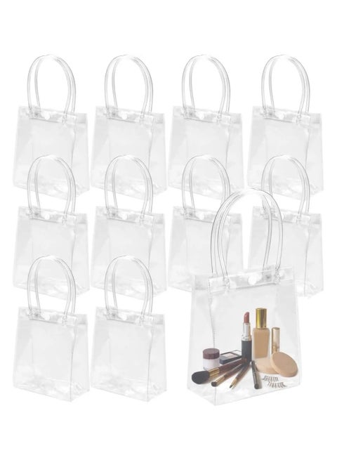 Set of 10 Small Transparent Gift Bags, Perfect for Parties, Birthdays, and Special Celebrations