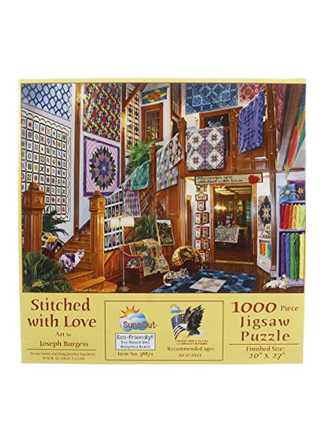 SUNSOUT INC - Stitched with Love - 1000 pc Jigsaw Puzzle by Artist: Joseph Burgess - Finished Size 20" x 27" - MPN# 38871