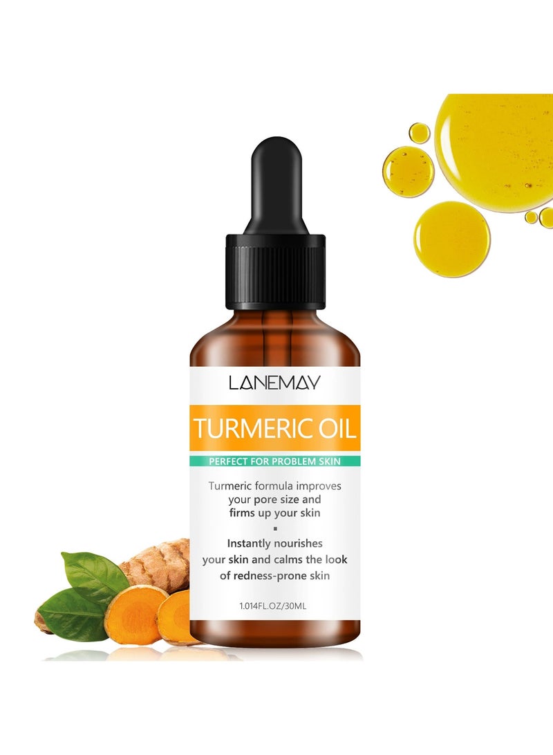 LANEMAY Turmeric Massage Oil – Face and Body Moisturizing Nourishing Essential Oil, Natural Skincare Treatment - Image 1