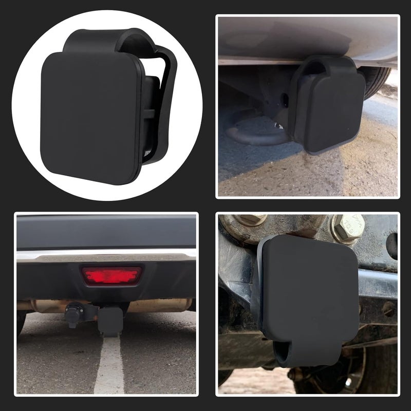 DORHEA 2PCS 2” Trailer Hitch Cover 2 inch Trailer Hitch Plug Tow Receiver Tube Plug Cap Hitch Receivers Cover Compatible with Class 3 4 5 GMC Toyota Ford Jeep Dodge Nissan Mercedes Benz BMW Polaris ATV UTV - Image 4