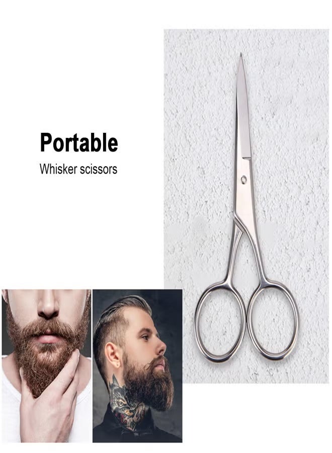 Eagle Beard And Eyebrow Bang Cutting Scissor Silver 10 x 5cm - Image 1