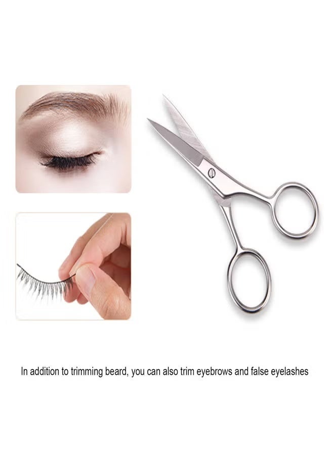 Eagle Beard And Eyebrow Bang Cutting Scissor Silver 10 x 5cm - Image 5