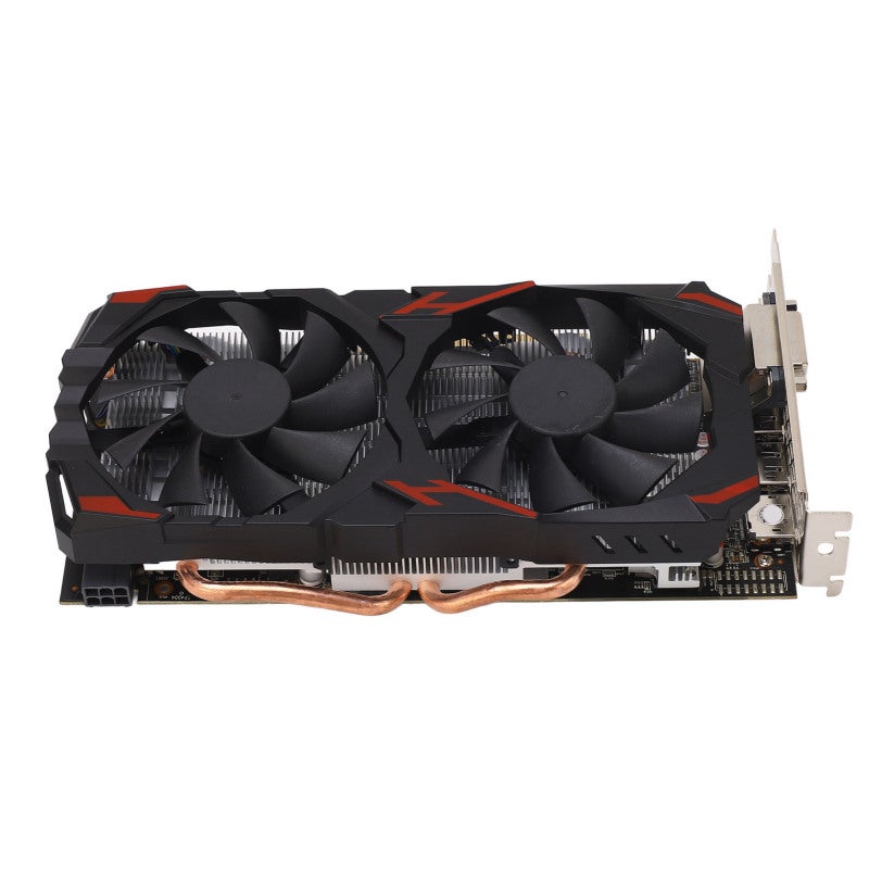 بطاقة رسومات العاب RX 580 ذاكرة 8 جيجابايت DDR5 بواسطة إكسبرس PCI 3.0 - بطاقة كمبيوتر سطح المكتب ذات مراوح مزدوجة هادئة وقابلة للربط والشغل لويندوز 10، ويندوز 11، ألعاب لينكس، العمل المنزلي وتعديل الفيديوهات - Image 3