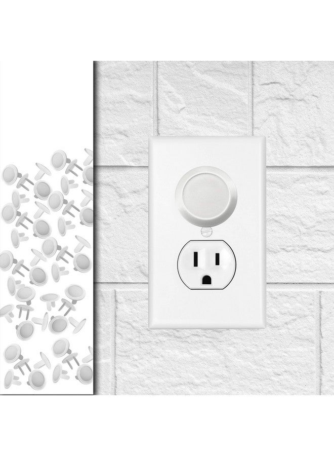Driddle 60 Pack - Outlet Plug Baby Safety Covers - Protect Little Kids from Electrical Danger with Child Proof Socket Caps - White - Driddle - Image 1