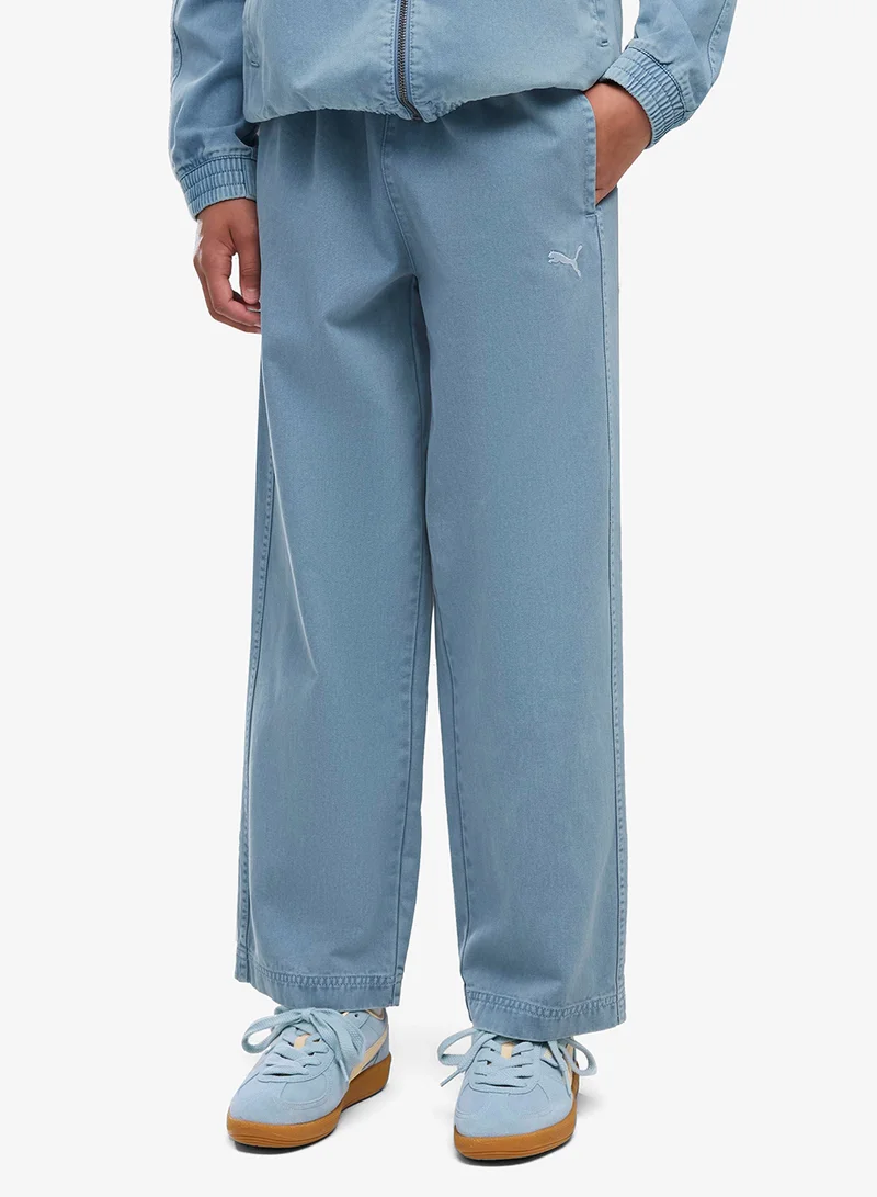 Puma Youth T7 Relaxed Washed Twill Track Pants