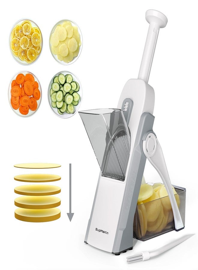 SUPMAKIN Safe Mandoline Slicer for Kitchen, Potato Slicer for Chips, Vegetable & Food Slicer,Thickness Adjustable 0.1-8 mm, Kitchen Faster Slice Artifact (Only Slicer) - Image 1