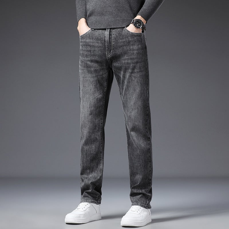Unisex Classic Denim Jeans Loose Fit Daily Outdoor Wear - Image 1