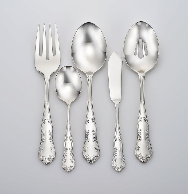 Liberty Tabletop Martha Washington 45piece 1810 Flatware Set for 8 Includes Serving Pieces Made in USA - Image 2