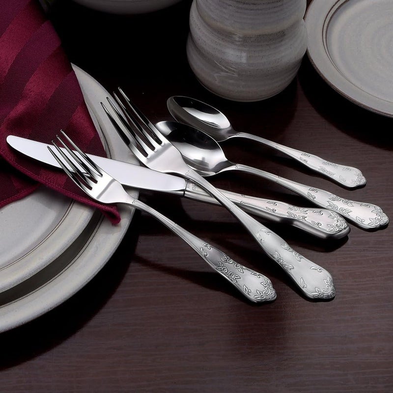 Liberty Tabletop Martha Washington 45piece 1810 Flatware Set for 8 Includes Serving Pieces Made in USA - Image 5