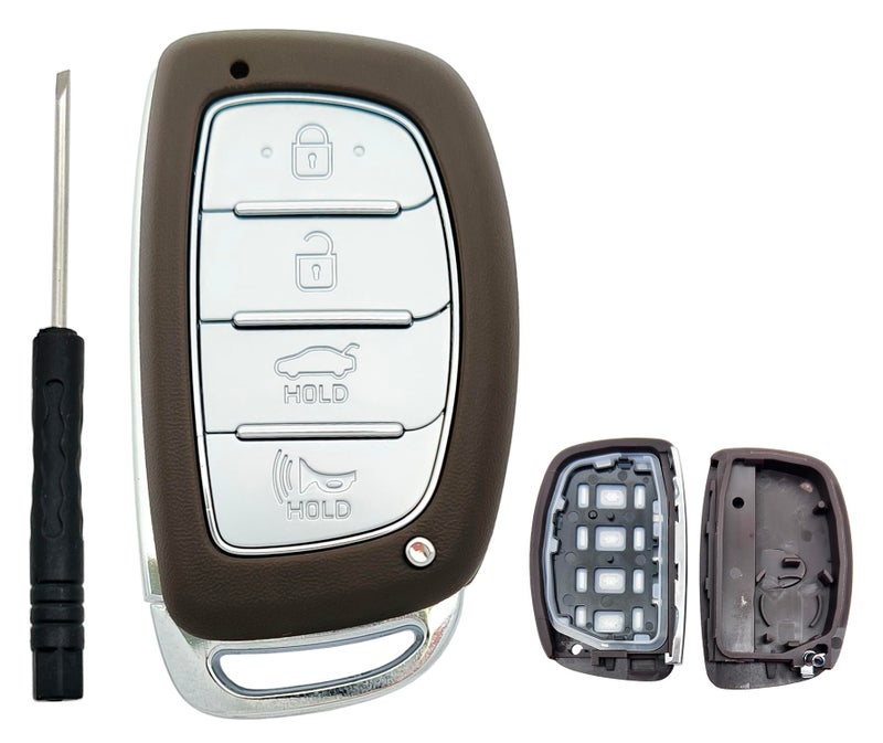 4 Button Replacement Key Fob Cover Case fit for Hyundai Sonata Tucson Elantra Smart Key Fob Shell